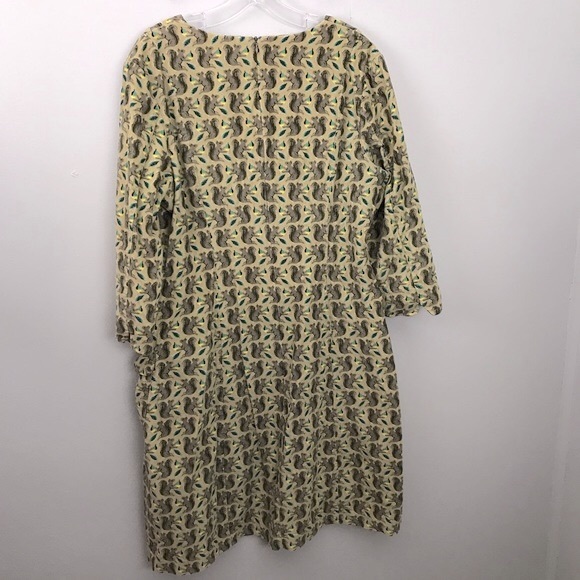 Boden | Squirrel Print Corduroy Dress Long - Picture 6 of 7